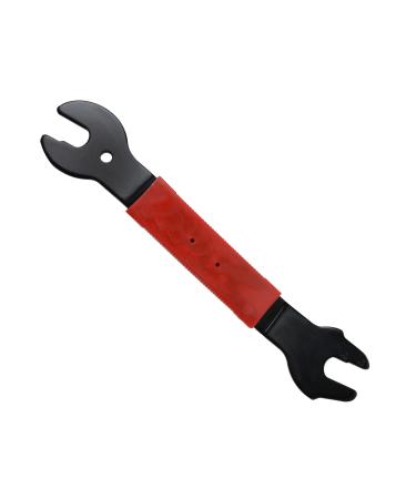 Pedal Wrench Double Sided Bicycle Pedal Removal 15/16/17mm Bike Spanner Home Mechanic Pedal Repair Tool With Long Hand Comfortable Grip Energy-saving Cycling Crank Set for Biking Maintenance & Repair Red