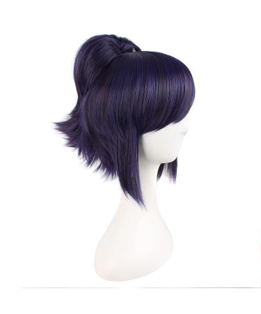 MapofBeauty 12/30cm Short Straight Women's Braid Wig - Stylish Blue/Black Red Hair for International Shipping - Buy Online on GoSupps.com