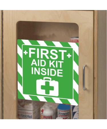 First Aid Kit and Fire Extinguisher Inside Stickers 4 Inch - Set of 8 UV Resistant Safety Decals for Trucks and Equipment - Buy Online on GoSupps.com