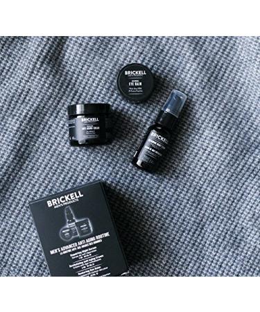 Brickell Men's Advanced Anti-Aging Skin Care Set - Night Face Cream, Vitamin C Serum, Eye Cream - Natural, Organic, Scented - Gift Set - Buy Online on GoSupps.com