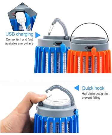 Electric Fly Killer Mosquito Killer Lamp Fly Zapper Electronic Bug Insect Killer Trap for Home Patio Backyard Kitchen Blue - Buy Online on GoSupps.com