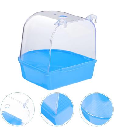 ULTECHNOVO Bird Cage Bath Tub Bird Shower Bathing Accessories Bird Bath for Parakeets Pet Toys Parakeet Cage Budgie Cage Accessories Pet Bird Bath Bird Bath Tub Small Bird Cage For Birds Blue - Buy Online on GoSupps.com