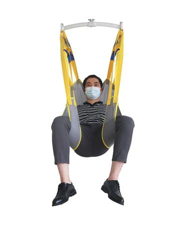 Patient Aid Universal Mesh Bath Patient Lift Sling with Head Support Divided Leg Shower Sling (Color : Grey Size : L)