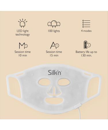 Silk'n Face Mask I LED Face Mask 100 I Face mask skincare with light technology I Reduces fine lines and wrinkles I White - Buy Online on GoSupps.com