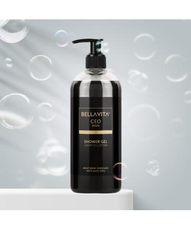 CEO MAN Body Wash - Refreshing Hydrating Shower Gel with Aloe Vera & Charcoal Powder | Deep Cleansing for Moisturized Skin - 500ml - Buy Online on GoSupps.com