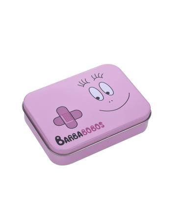 Barbababas children's plaster licensed product - metal box - 24 plaster - beautiful design plaster storage box for children - suitable for backpack - handbag barbabos 1 piece