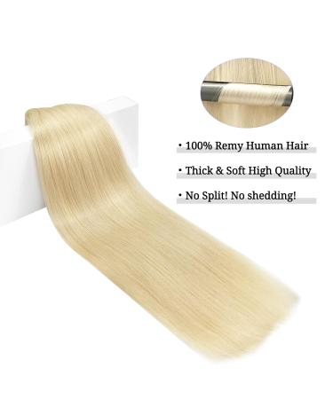Doores Real Hair Clip-In Extensions - 35cm (14 inch) Bleach Blonde 120g 7 Pieces - Remy Natural Thick Hair - Buy Online on GoSupps.com