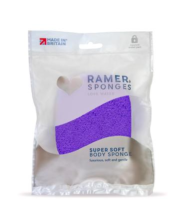Ramer Shower Sponge - Super Soft Body Sponge Small (Ruby)