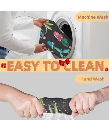 Beard Bib Apron for Men | Non-Stick Waterproof Hair Catcher | Grooming Cape with Watercolor Cactus Flower - Buy Online on GoSupps.com