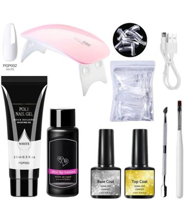 Polygel Nail Kit - All-in-One French Nail Extension Set | Starter Kit for Beginners | 8 Pieces DIY Nail Art Tools - PGP002 - Buy Online on GoSupps.com