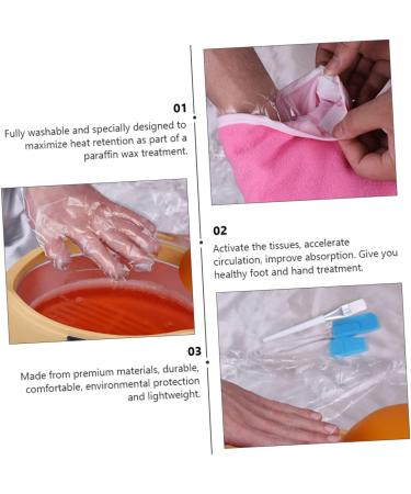Healeved 2 Sets Hand and Foot Care Set Foot Moisturizer Paraffin Wax for Hand Exfoliating Scrub Accessory Skin Care Supplies Spa Work Cotton Gloves (foot Covers) Nursing Kit Pink Heating - Buy Online on GoSupps.com