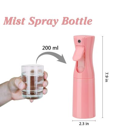 Xiuying Feng 6.8oz Continuous Mist Spray Bottle - Hair Mister for Salon, Barber, Plants, Cleaning & Skin Care - Pink (1PCS) - Buy Online on GoSupps.com