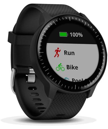 Garmin vivoactive 3 Music GPS Smartwatch 010-N1985-01, Black with Silver Hardware, Music Storage and Playback (Renewed)