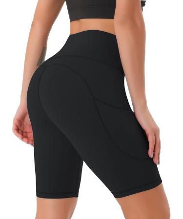 Persit Women's Short Leggings | Opaque Cycling Shorts with Pockets - Black | International Shipping Available - Buy Online on GoSupps.com