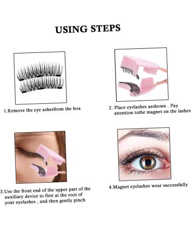 Balacoo 3pcs Magnetic Eyelash Curler & Applicator - Professional Stainless Steel Makeup Tools for Perfect False Lashes - Buy Online on GoSupps.com
