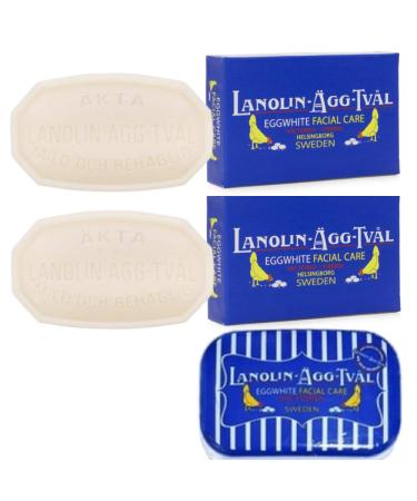 Victoria Original Sweden Egg Facial Care with Lanolin & Rose Water 50g x 2 with Case
