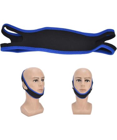 Anti-Snore Chin Strap - Breathable Nylon Snoring Headband for Men & Women - Blue & Black - Buy Online on GoSupps.com