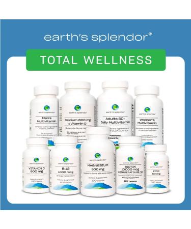 Earth's Splendor Bone Health Support - Calcium & Vitamin D Dietary Supplement for Men & Women - 600mg Calcium, 120 Tablets - Buy Online on GoSupps.com