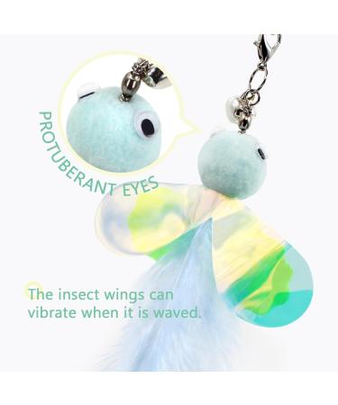 Songway Interactive Cat Toys Set with Retractable Feather Sticks & Replacement Springs | Perfect Cat Toys for Playtime - Green - Buy Online on GoSupps.com