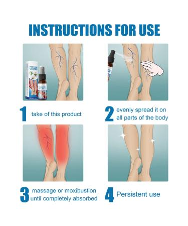 Varicose Veins Cream - Lichengtai Miracle Spray for Varicose & Spider Veins Relief - 3 Pack (20g) - Fast Muscle Soreness Relief - Buy Online on GoSupps.com