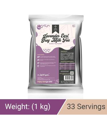 Lavender Earl Grey Milk Tea Premium Bubble Tea Powder (1 kg) 33 Servings - Make Bubble Tea at Home - Ideal for Frappes Coffee Boba Tea Milkshakes - Gluten Free Halal Certified - Buy Online on GoSupps.com