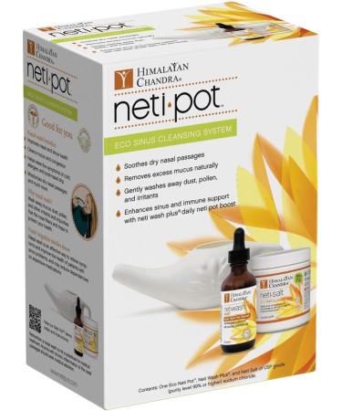 Himalayan Chandra ECO Neti Pot Sinus Cleansing System Starter Kit - Complete Solution for Sinus Relief - Buy Online on GoSupps.com