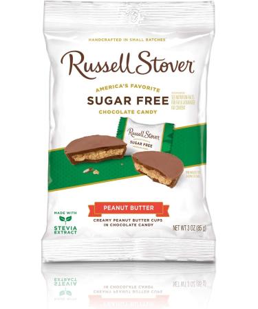 Russell Stover No Sugar Added Pecan Delights 85-Gram Bag (Pack of 1) & No Sugar Added Peanut Butter Cups 85-Gram Bag Chocolate Candy+ Cup - Buy Online on GoSupps.com