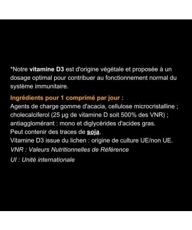 BLANCHE BRESSON - Plant Phyto Vitamin D3 - Immunity - Vitamin D3 1000 iu - Immune System Functioning Defenses Strengthens - Lichen - 90 Tablets - 90 Days Cure - Made in France - Buy Online on GoSupps.com