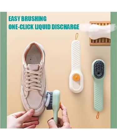 2 in 1 Multifunction Cleaning Brush Cleaning Brush with Soap Dispenser for Shoes Cleaning with Encrypted Soft Hair Ergonomic Non-Slip Handle Press Out Liquid Laundry Brush (D 1PCS) D 1PCS - Buy Online on GoSupps.com