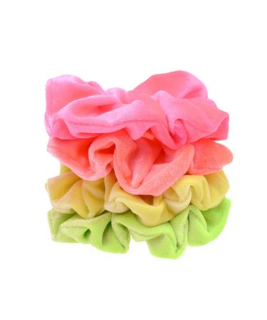 Shop Vibrant Velvet Hair Ties for Girls - Neon Color Mix | International Shipping Available - Buy Online on GoSupps.com