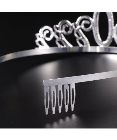 Frcolor 50th Birthday Tiara Crystal Rhinestone Women 50th Birthday Crown with Combs - Buy Online on GoSupps.com