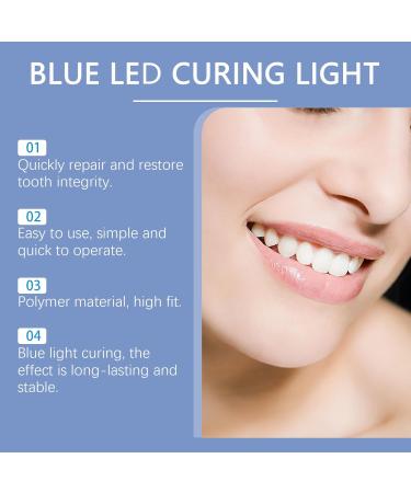 Blue LED Curing Light Teeth Whitening Kit with Moldable Denture Gel Dental Care Set for Tooth Repair and Smile Enhancement - Buy Online on GoSupps.com