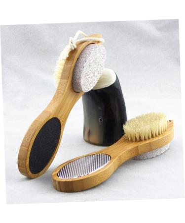 FOMIYES 4 1 Pumice Callus Remover Pumice Stone for Feet Long Handle Pumice Stone Hard Skin Callus Remover Natural Pumice Stone Feet Hard Skin Stone Scrubber Wooden Foot Stepping Stone - Buy Online on GoSupps.com
