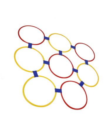 Sensory Training Hoops Hand Foot Coordination Balance Exercise Free Combination 10pcs Eco Friendly Hopscotch Hoop for Jumping Activities Dia 47cm / 18.5in