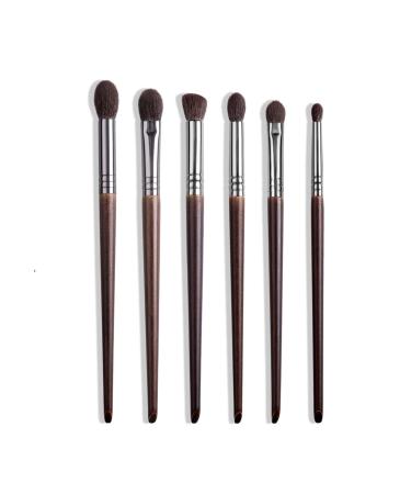 6 Piece Makeup eye Shadow Brush Hair Tool Soft Makeup Cone Makeup Brush Diffusion kit(Color:D)