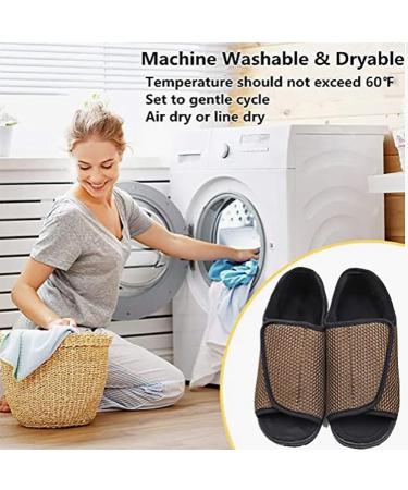 Orthopaedic Diabetic Sandals for Elderly Men Women - Open Toe, Fashionable, and Safety Shoes for Edema, Arthritis, and Plantar Fasciitis - Size 47 Black - Buy Online on GoSupps.com