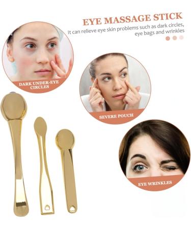Healvian 9pi ces Outils De Massage Pour Yeux Zinc Alliage Spatule De Cr me Pour Yeux Visage Accessoire Cosm tique Pour liminer Les Rides s 7.5x1cmx3pcs Comme Indiqu x3pcs - Buy Online on GoSupps.com