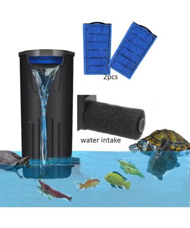 Buy Turtle Low Water Level Filter & Pump (500 l/h) - Black Waterfall Flow Filter for Fish Pools | Fast International Shipping - Buy Online on GoSupps.com