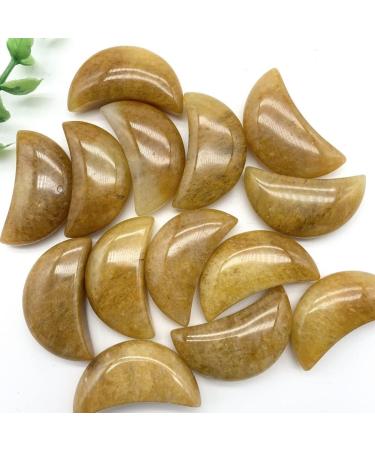 Natural Crystal Rough Home Decoration Natural Yellow Crystals Stone Carved Moon Shaped Smooth StoneCrystals Room Decoration Stones Stone Mineral Specimen - Buy Online on GoSupps.com