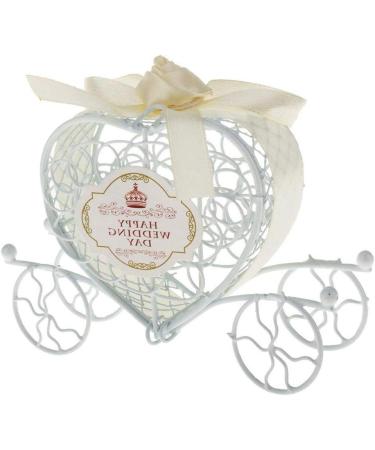 Lodokdre Metal Carriage Gift Box Gift Box Decoration - champagne + white - Buy Online on GoSupps.com