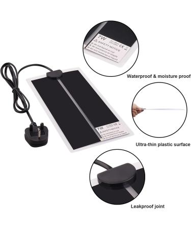 AIICIOO Lizards Heat Mat Temperature Controller Tank Warmer Aquarium Heating Mat Terrarium Pads with Thermostat for Reptiles Lizard Turtles Snake 7W 7W & thermostat - Buy Online on GoSupps.com