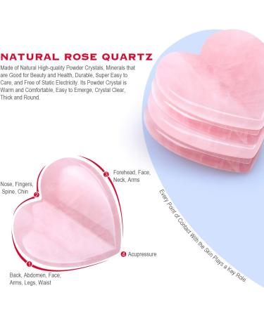 Buy Rose Quartz Gua Sha Heart Massage Tool | Essential Oil Facial Roller for Slimming & Firming - International Shipping - Buy Online on GoSupps.com