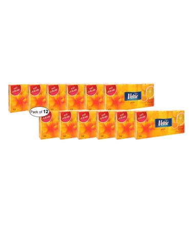 Veltie Aroma Pocket Tissues- Energy Citrus & Bergamot (10 In 1 Pack) (Pack of 12)