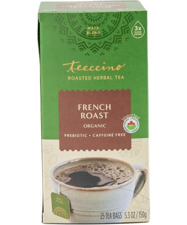 Teeccino Herbal Tea French Roast Rich & Roasted Herbal Tea That s Caffeine Free & Prebiotic for Natural Energy Coffee Alternative 25 Tea Bags - Buy Online on GoSupps.com