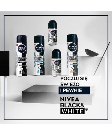 NIVEA MEN Black&White 48H Invisible Original Antiperspirant 50ml for Men - Buy Online on GoSupps.com