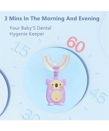Buy 360 U-Shaped Toothbrush for Toddlers & Kids (Ages 2-8) | Foam Manual 2 Koalas + Extra Heads - Buy Online on GoSupps.com