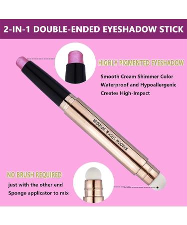 Pink Eyeshadow Stick - Cream Shimmer Palette | Waterproof & Long Lasting | Hypoallergenic | Korean Cute Eye Makeup - Buy Online on GoSupps.com