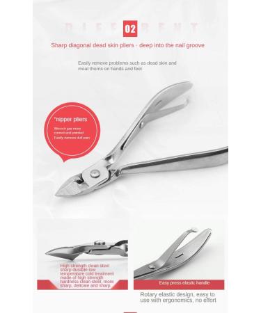 Trimming nail clippers cutting pliers set single nail groove pedicure nail irritated dead skin pliers tool household tool 13pieceblack - Buy Online on GoSupps.com