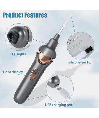 Chargeable LED Earwax Removal Tool | Electric Ear Cleaner for Adults & Kids - Black - Buy Online on GoSupps.com