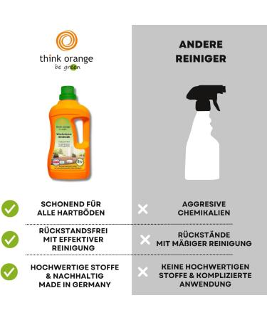 Soil Cleaner for Moped Robots - Eco-Friendly Cleaning Concentrate | 1L for Wiping Robots & Suction Wipers | Effective Dirt Removal Foam-Free All Surfaces | Think Orange Be Green - Buy Online on GoSupps.com